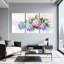 Hydrangea, impression d'art sur toile tendue à l'aquarelle florale-501649666