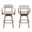 Mid-Century Modern Swivel Counter Stool With Solid Wood Frame-1294302798