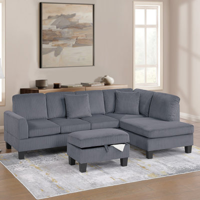 Ensemble modulaire 3 pièces avec repose-pieds