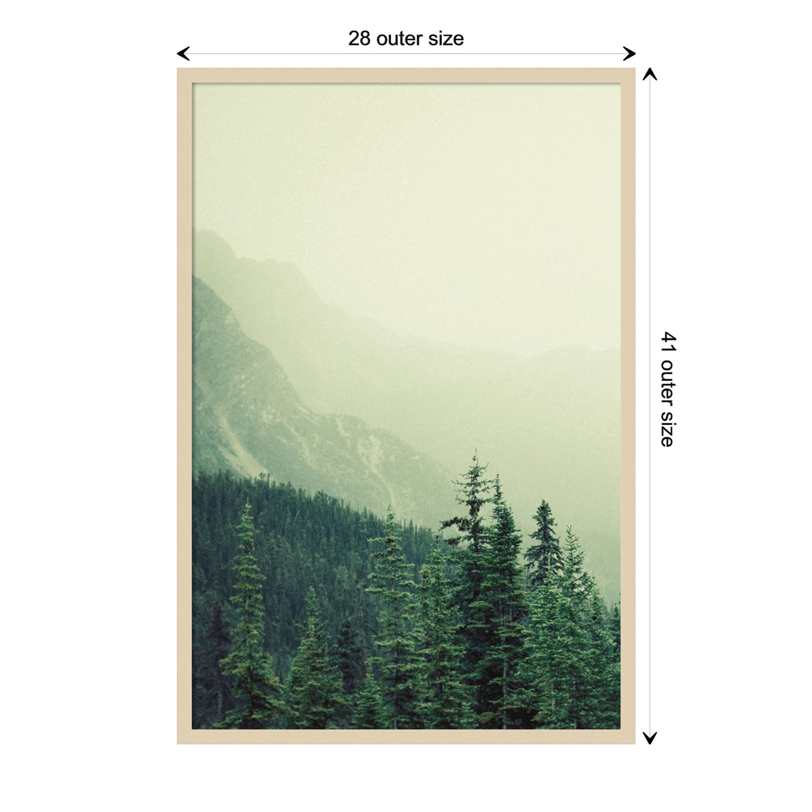 Rocky Mountain Trees 7 Photo Print, Brown, 41" H x 28" W x 1" D