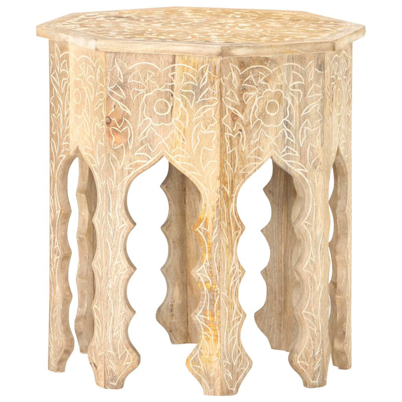 Bohdan Solid Wood Abstract End Table