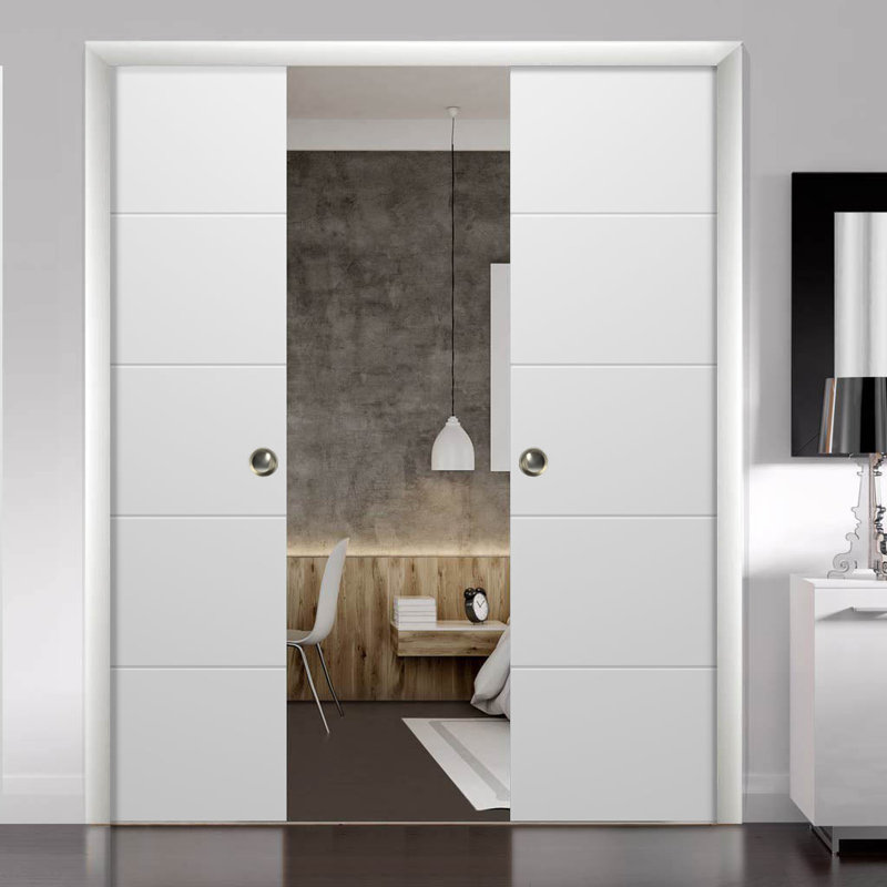 Portes coulissantes planètes blanches Planum, 79,5 po x 17 po