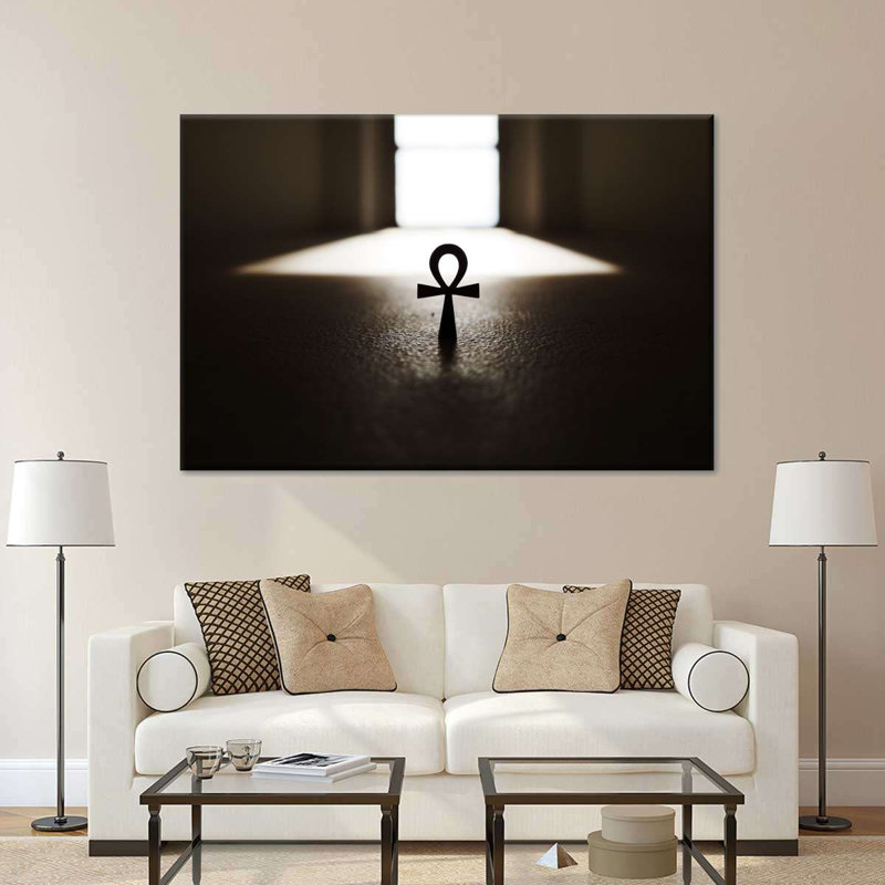 Égyptien Ankh, reproduction sur toile, H 8 po x l 12 po x P 1 po