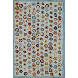 Cat'S Paw Blue Hand Micro Hooked Wool Rug