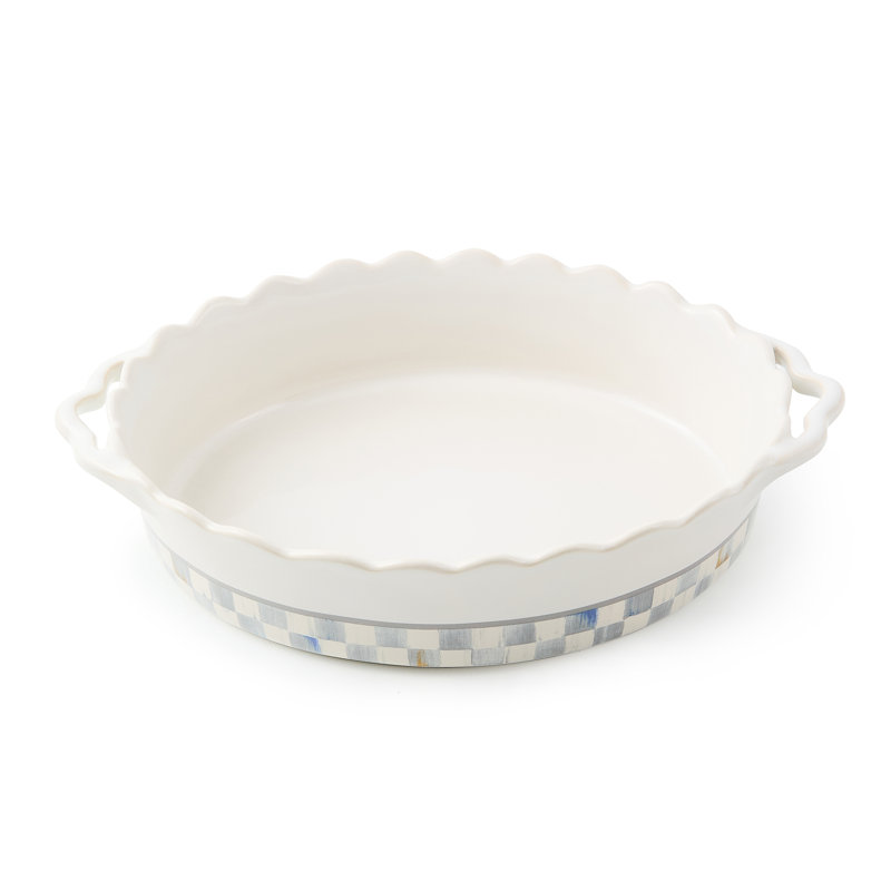 Boulanger ovale Sterling Check Everyday, Blanc/Noir,  15" L x 12.75" W