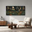 "Succulents and Glowing Moons" sur fond sombre, art mural sur toile-274016843