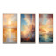 «Bold Sunset Golden Collage», 3 pièces sur toile-1049781908-1049781897