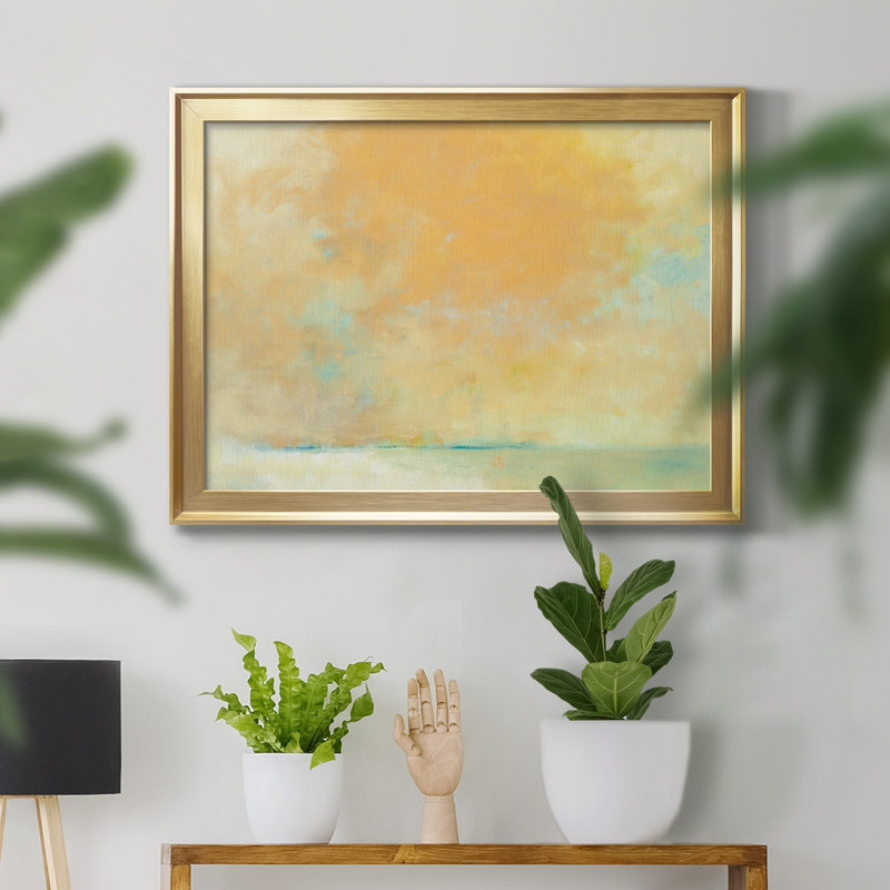 Tangerine - Peinture sur toile encadrée, H 22,5 po x l 30,5 po x P 1,5 po, Or