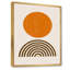 «Abstract Minimal Orange Sun and Rainbow I», cadre flottant, impression sur toile-59540704-59540703