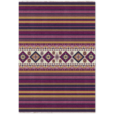 Tapis rectangulaire Yitian avec envers antidérapant