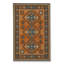 Tapis brun tissé à motif traditionnel lavable Mosso-2122100225