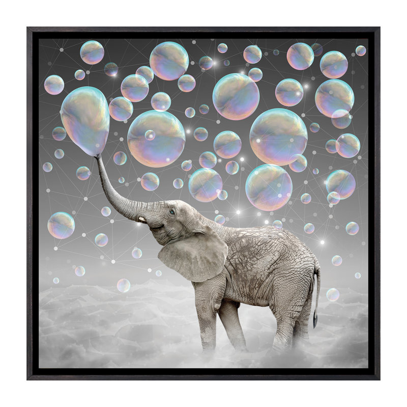 Dream Makers - Elephant Bubbles par Soaring Anchor Designs - impression d'art graphique, Pas de tapis