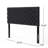 Tufted Upholstered Queen Size Bed Headboard in Modern Button Design, Adjustable Solid Wood Head Board, Solid Wood Head Board with Durable Metal Legs in Bedroom-377806115