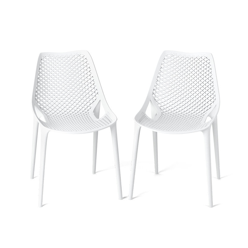 Gallup Outdoor Patio Dining Side Chair, White