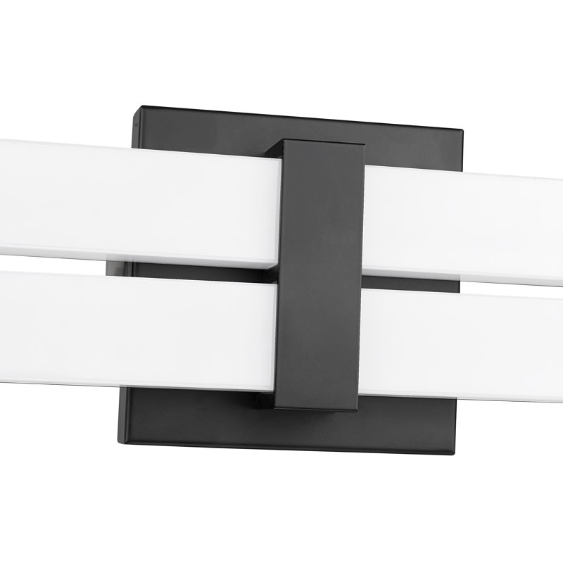 Éclairage pour salle de bain 2 lumières Brinli, Noir mat