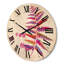 Horloge murale en fougère mauve-63903401