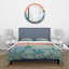 Ensemble de housse de couette en microfibre corail / bleu-66399252