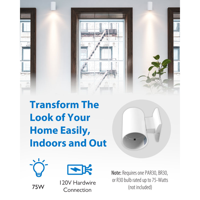 7 In. Decorative Wall Mount Down Light, White