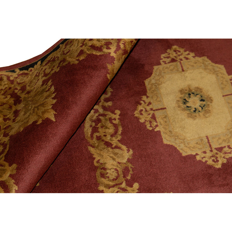 Hand-Knotted High-Quality Red Area Rug