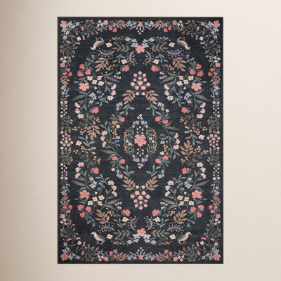 Rifle Paper Co. x Loloi Navy Floral Rug