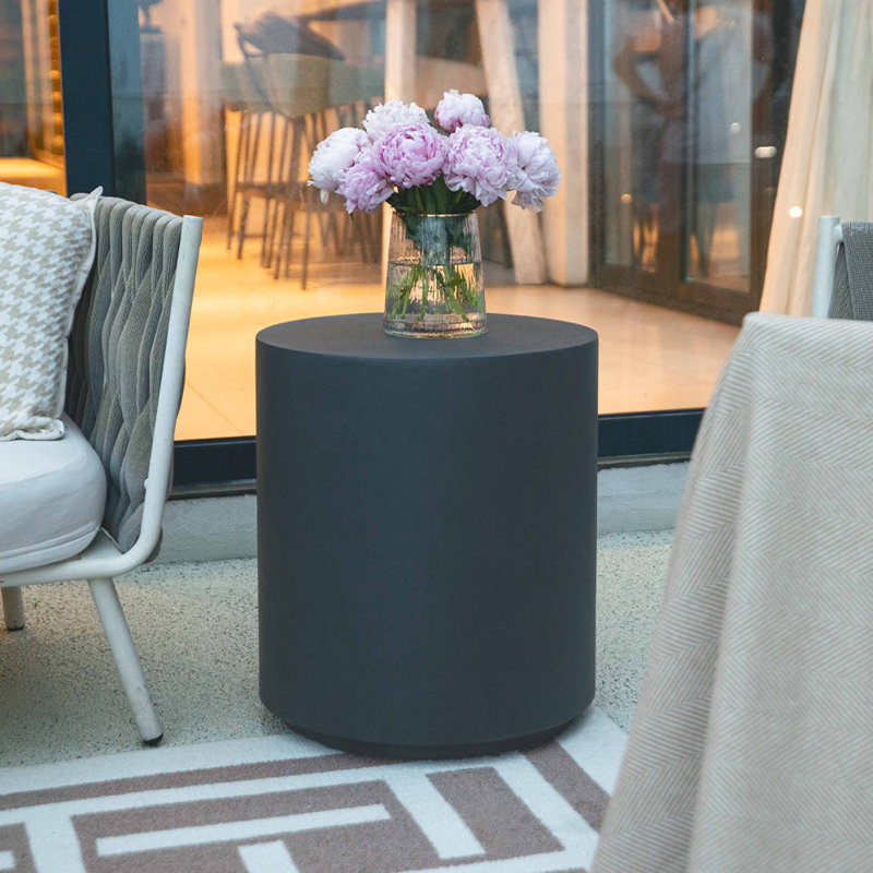 Sahira End Table, Satin Black