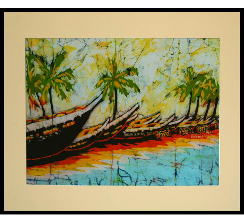 Batik de pêche - impression sur tissu