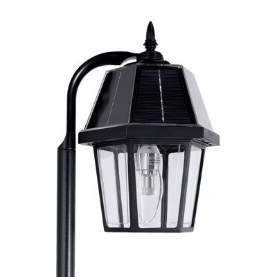 Matte Black Solar Powered Resin Pathway Light
