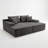  78.8" Boneless Convertible Loveseat Chaise Sleeper Sofa, 2-Piece Modular Couch, No Assembly - Black Onyx, Chenille-1021317261-1021317251-1007607276