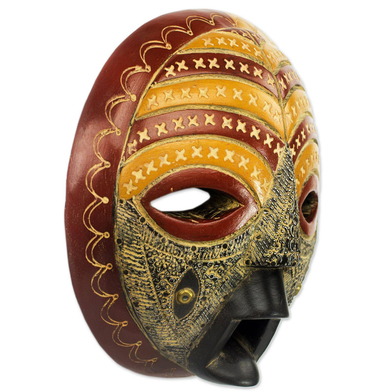 Masque en bois africain edinam chance