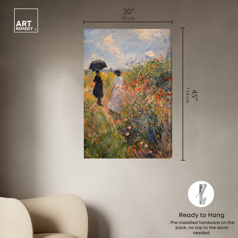 Une promenade à travers les fleurs, Toile tendue, H 45 po x l 30 po