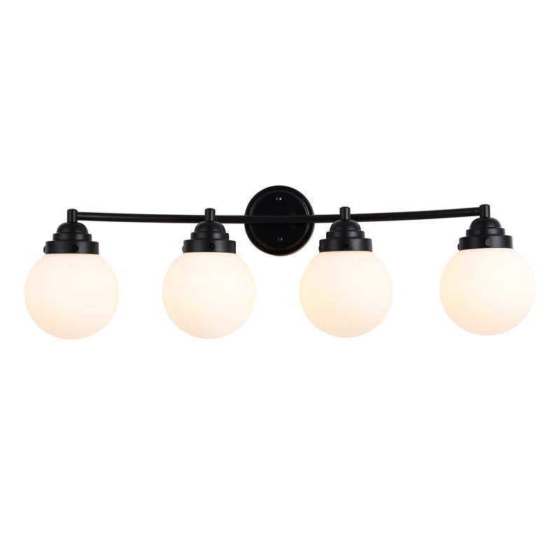 Koketa Dimmable  Black Vanity Light, 10.3'' H X 32'' W X 7.9'' D, 4 Lights