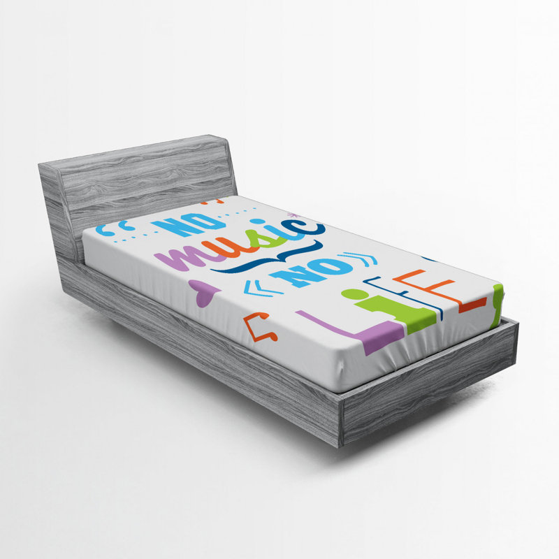 Drap-housse en microfibre Saying, Drap-housse simple TG