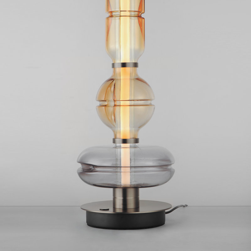Gusto LED Table Lamp, Gunmetal, Smoked Gray/Warm Amber