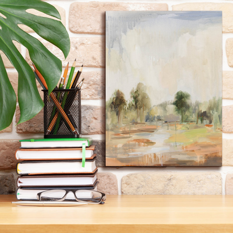 «Light Summer Rain 2» par Silvia Vassileva, art mural sur toile, H 16 po x l 12 po x P 0,75 po