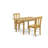 3 Piece Dining Set Contains a Rectangle Dining Room Table with Butterfly Leaf and 2 Kitchen Chairs, Oak-681675366-681675365-681675364