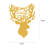 Elegant Gold Decorative Metal Wall Accessory, 20.5 x 27.6 inches | 100% Metal, Thickness: 0.05 inches | Battery Operated, Hangs Easily with Back Piece, Perfect for Modern Home Décor | IP20, 3 AA Batteries Required-803911929
