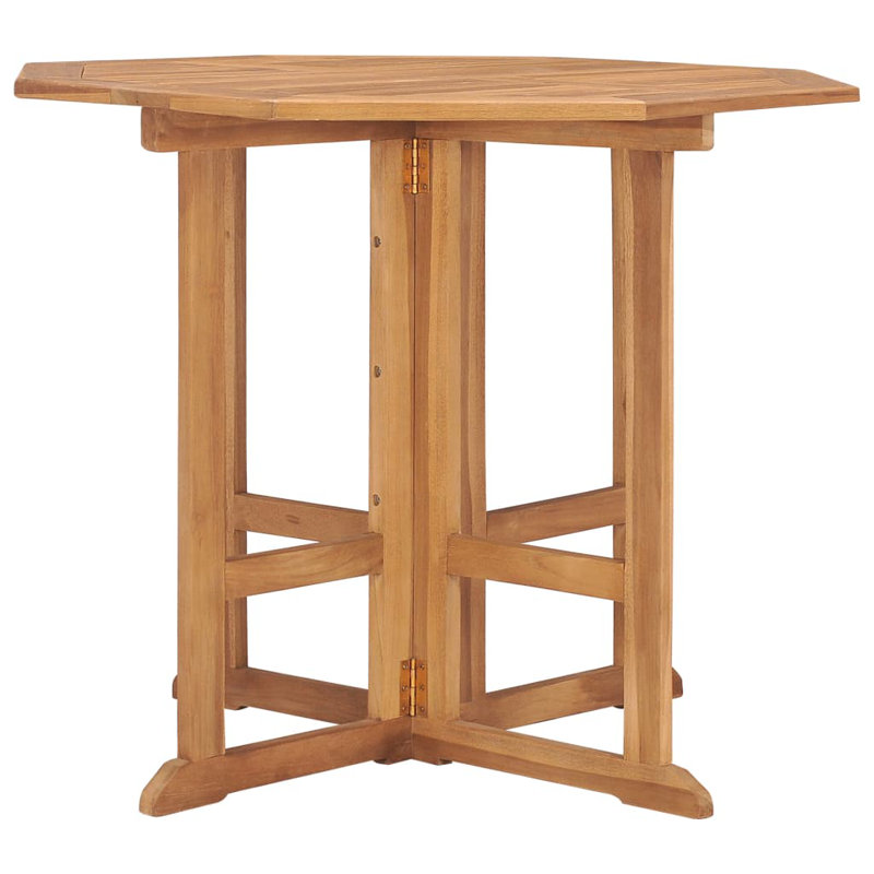 Bruto Foldable Wooden Dining Table, 35.4" W x 35.4" L x 29.5" H