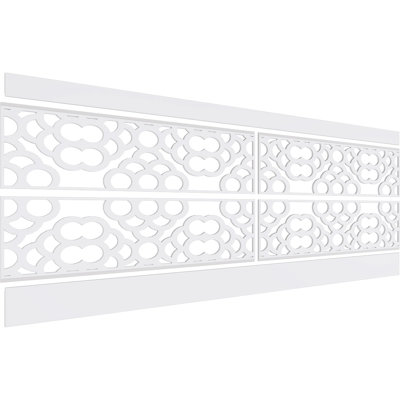 H 94.5'' W x 0.625'' D PVC Wainscot Paneling Kit