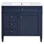 Meuble-lavabo de salle de bain bleu 36 po avec lavabo 36 po, 2 tiroirs et système efficace, rangement chic et élégant, attrait élégant-106997293