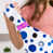 Toile - bulles bleues et blanches