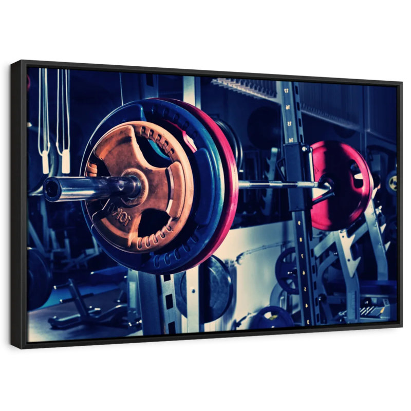 " Gym Barbell Wall Art ", 29" H x 43" W