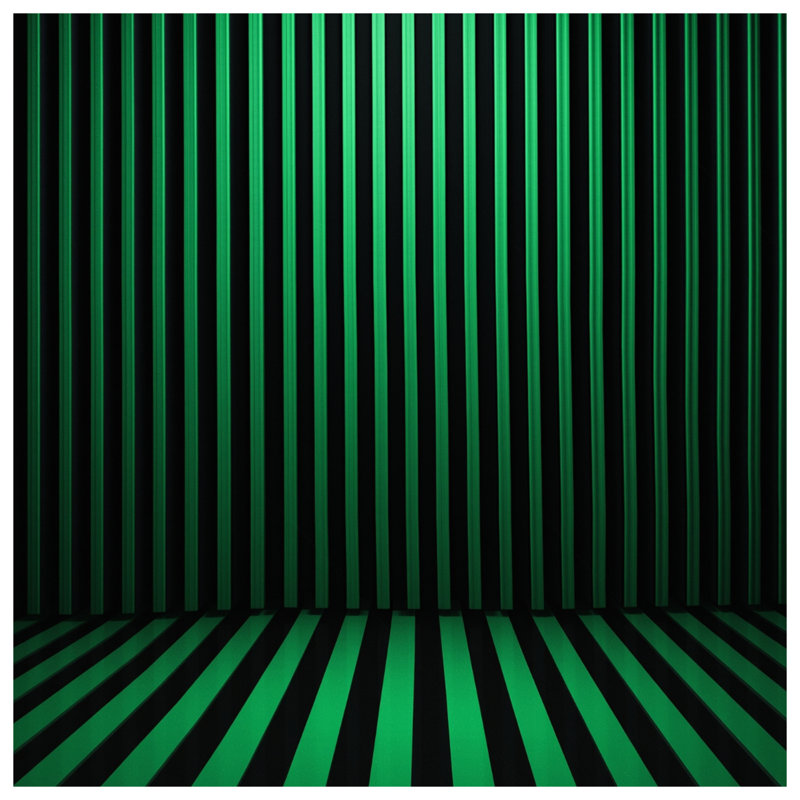 Tapis de bain vert à rayures verticales, 24in W x 17in L