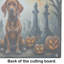 Vizsla Spooky Halloween Glass Cutting Board Large