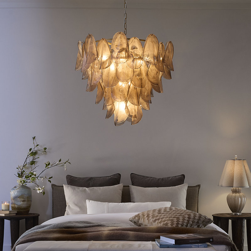 Magnolia 10-Light Quartz Glass Chandelier