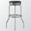 Tabouret de comptoir Anzley en similicuir et en métal noir, H 29,1 po x l 13,32 po x P 13,17 po