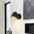 Yarrow 5-in Black Dimmable LED Wall Sconce