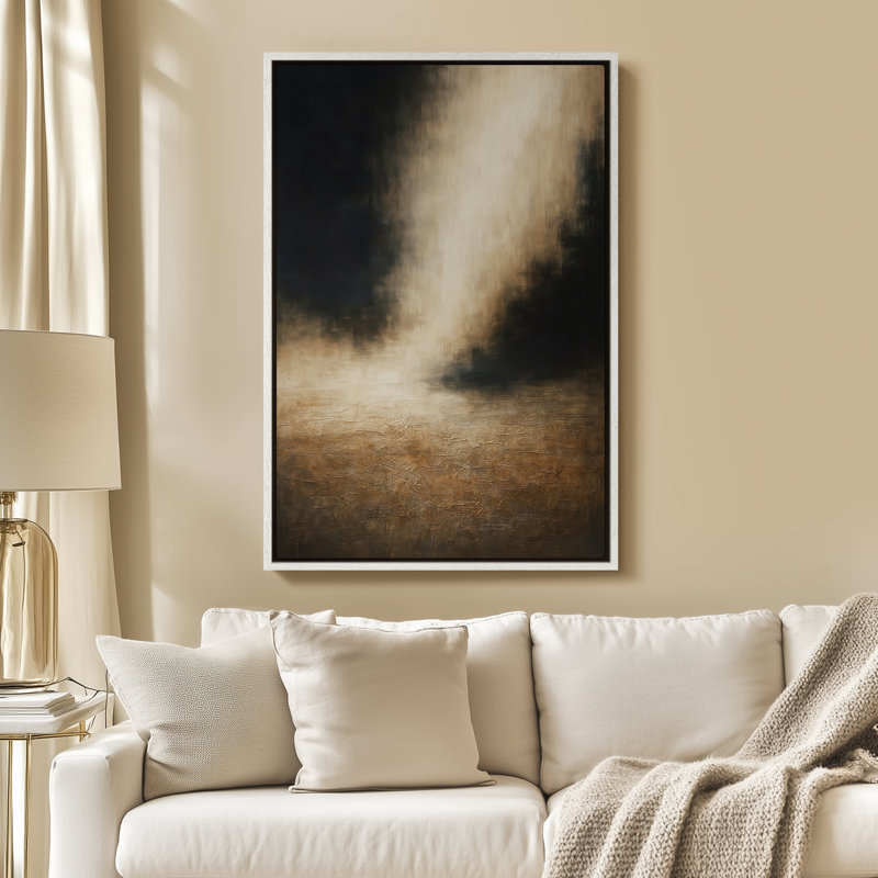Art mural encadré sur toile, impressions murales abstraites rétro 24 "x 36", H 36 po x l 24 po, Blanc