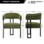 Fauteuil de salle à manger en velours capitonné - Chaises de cuisine d'une hauteur d'assise de 46 cm (ensemble de 4)-133258484-113257060