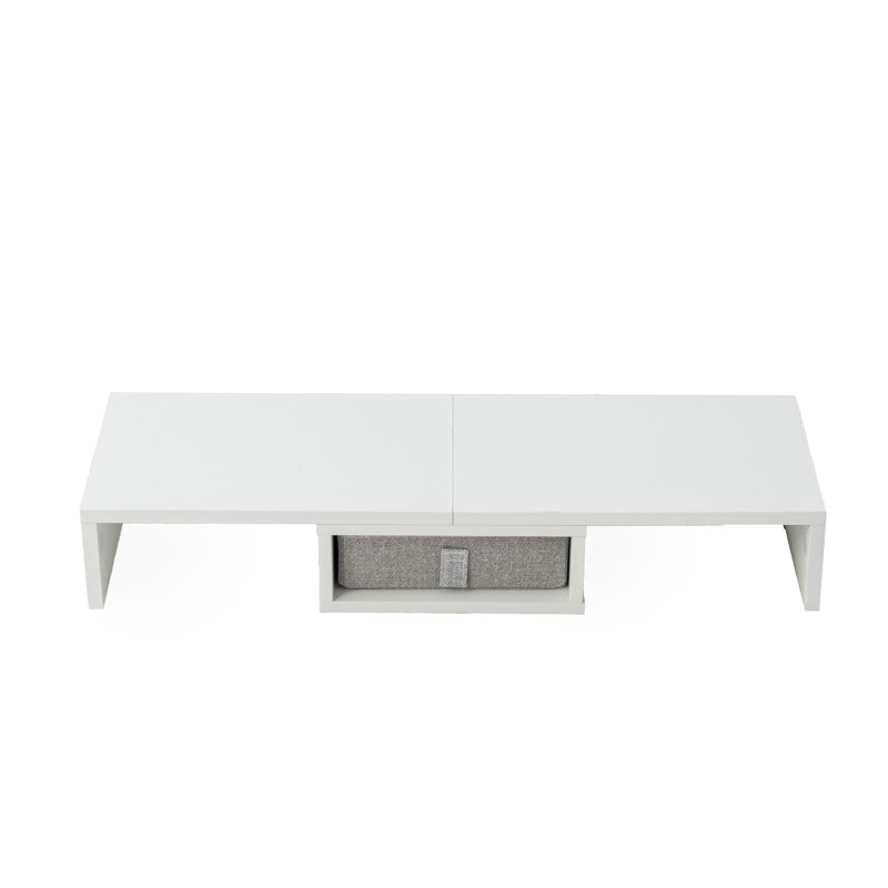 Barlas Manufactured Wood Monitor Stand, White