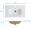 Bassin intégré en céramique blanche, drain non inclus-512860209